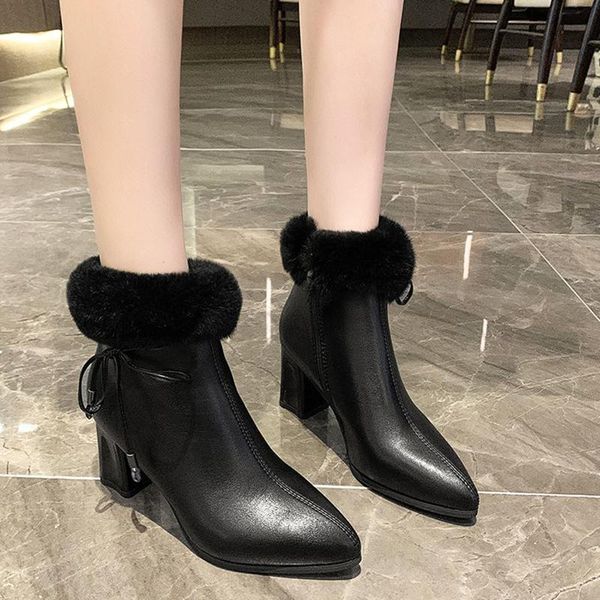 boots lucyever fluffy warm faux fur pointed toe ankle women black square heels pu leather botas woman waterproof winter shoes
boots lucyever fluffy warm faux fur pointed toe ankle women black square heels pu leather botas woman waterproof winter shoes
