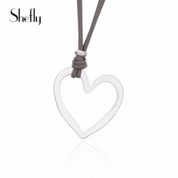 pendant necklaces long rope chain necklace for women gray pink leather heart birthday party gifts bijoux bohemia jewelry, Silver
pendant necklaces long rope chain necklace for women gray pink leather heart birthday party gifts bijoux bohemia jewelry, Silver