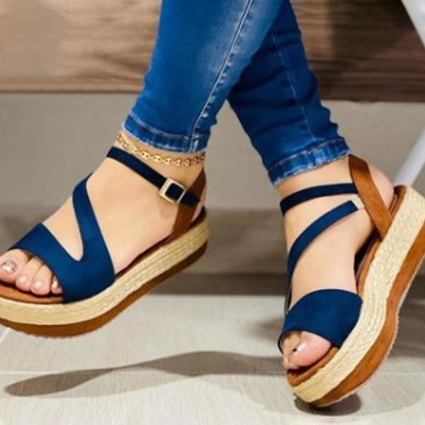 women sandals flats platform summer shoes plus size woman buckle strap peep toe casual female fashion footwear beach 2021, Black
women sandals flats platform summer shoes plus size woman buckle strap peep toe casual female fashion footwear beach 2021, Black