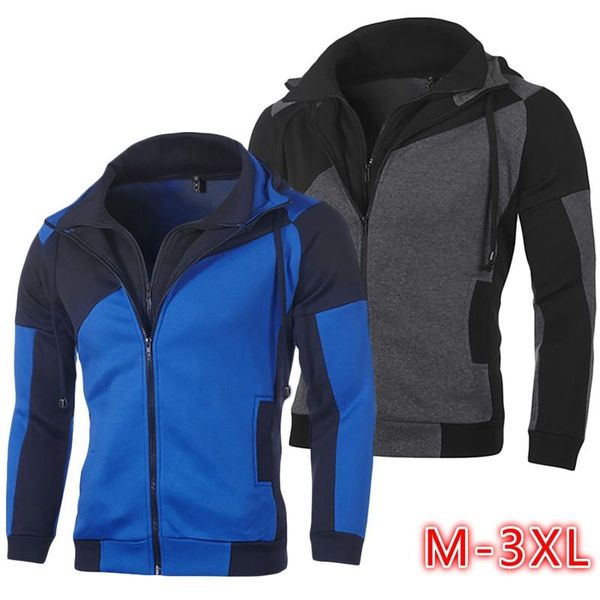 men's jackets autumn winter coat hoodies sports patchwork zipper hooded double men clothing casual plus size sweatshirt, Black;brown
men's jackets autumn winter coat hoodies sports patchwork zipper hooded double men clothing casual plus size sweatshirt, Black;brown