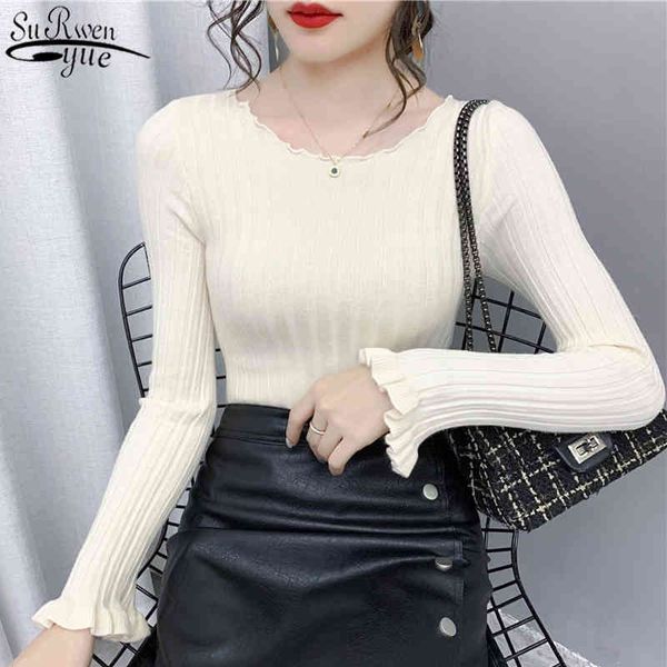 korean winter and autumn casual long sleeve slim women's sweater solid knitted pullover women bottoming shirts 11498 210427, White;black
korean winter and autumn casual long sleeve slim women's sweater solid knitted pullover women bottoming shirts 11498 210427, White;black