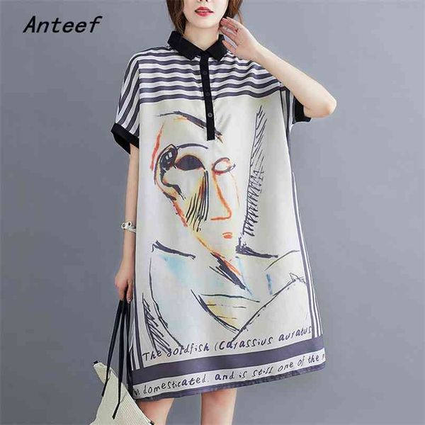 short sleeve plus size stripe dresses for women casual loose midi summer shirt dress elegant clothes ladies sundress 210517, Black;gray
short sleeve plus size stripe dresses for women casual loose midi summer shirt dress elegant clothes ladies sundress 210517, Black;gray