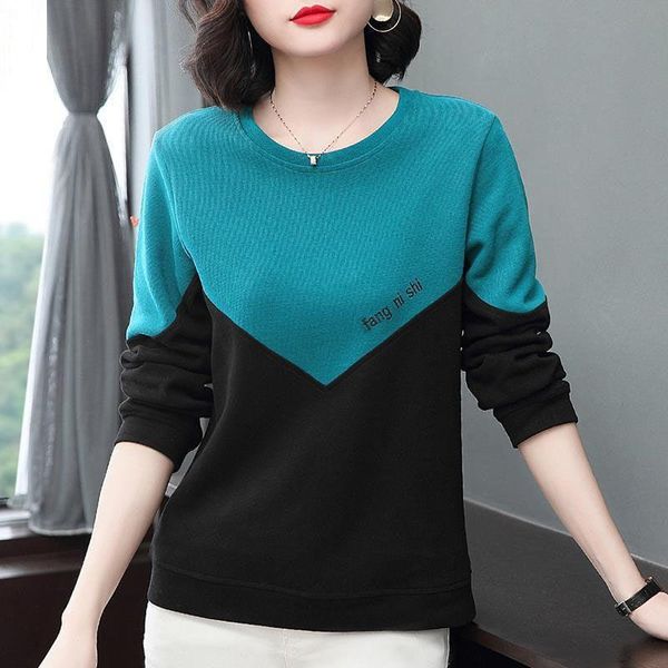 women's hoodies & sweatshirts spring autumn loose contrast color sweatshirt outerwear coat women long sleeved letter embroidery top, Black
women's hoodies & sweatshirts spring autumn loose contrast color sweatshirt outerwear coat women long sleeved letter embroidery top, Black