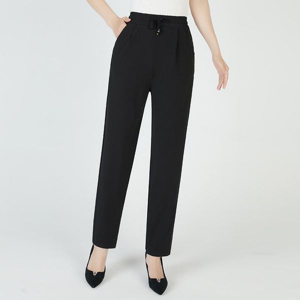 women's pants & capris 2021 high waist black casual comfortable summer woman harem ankle-length trousers female, Black;white
women's pants & capris 2021 high waist black casual comfortable summer woman harem ankle-length trousers female, Black;white
