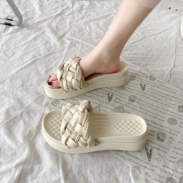 shoes woman 2021 slippers for swimming pool med pantofle platform luxury slides beach flat designer fashion pu basic chain, Black
shoes woman 2021 slippers for swimming pool med pantofle platform luxury slides beach flat designer fashion pu basic chain, Black
