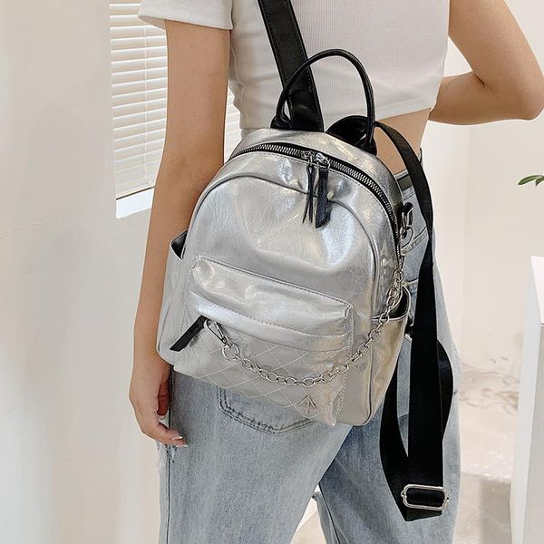 backpack doranmi holographic for women 2021 designed chain strap schoolbag female rucksack mochila book bags sb452
backpack doranmi holographic for women 2021 designed chain strap schoolbag female rucksack mochila book bags sb452