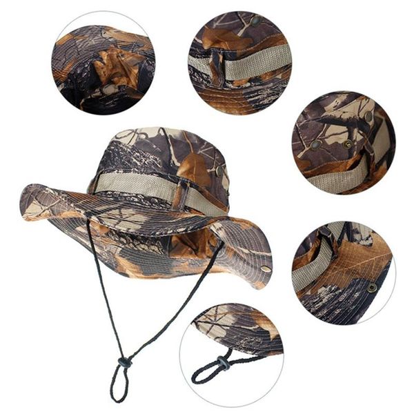 cloches western camouflage cowboy hat men curling brim cap uv sun protection hiking camping travel summer hats chapeau homme casual caps, Blue;gray
cloches western camouflage cowboy hat men curling brim cap uv sun protection hiking camping travel summer hats chapeau homme casual caps, Blue;gray
