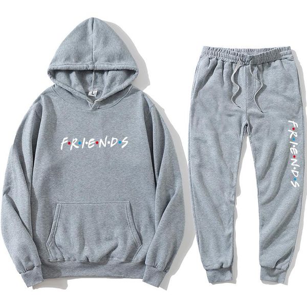 men's tracksuits friends hoodie set harajuku letter print pocket warm thick pullover + hip hop jogging pants loose sweatshirt, Gray
men's tracksuits friends hoodie set harajuku letter print pocket warm thick pullover + hip hop jogging pants loose sweatshirt, Gray