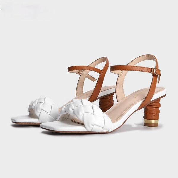 sandals women woven high heel 2021 square toe round fashion single shoes casual street style, Black
sandals women woven high heel 2021 square toe round fashion single shoes casual street style, Black