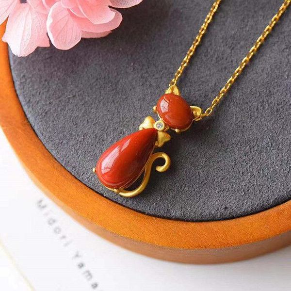 chains silver inlaid natural south red tourmaline cat pendant necklace chinese style retro elegant women's christmas halloween gift
chains silver inlaid natural south red tourmaline cat pendant necklace chinese style retro elegant women's christmas halloween gift