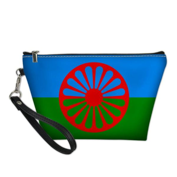 cosmetic bags & cases romany roma travellers flags print cute leather case professional make up bag for women fashion toilet zipper pouch
cosmetic bags & cases romany roma travellers flags print cute leather case professional make up bag for women fashion toilet zipper pouch