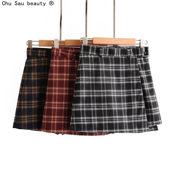fall sweet cute girl college england style vintage thick irregular plaid high waist mini culottes skirt jupe for women 210508, Black
fall sweet cute girl college england style vintage thick irregular plaid high waist mini culottes skirt jupe for women 210508, Black
