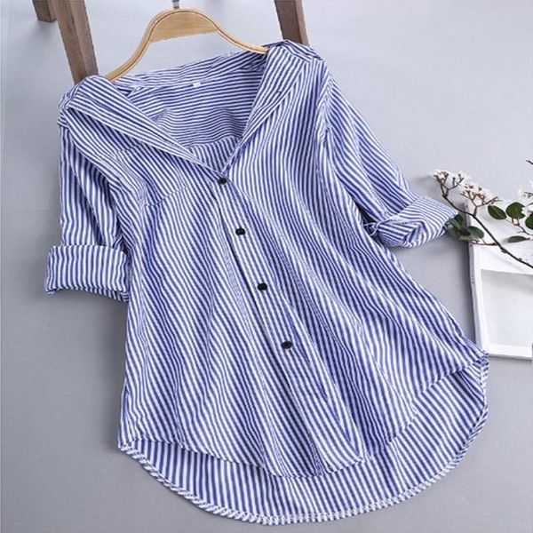 fashion women elegant summer shirts stripe cotton long sleeve turn-down collar pink button loose temperament blouse women's blouses, White
fashion women elegant summer shirts stripe cotton long sleeve turn-down collar pink button loose temperament blouse women's blouses, White