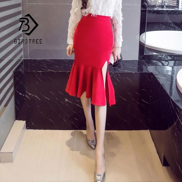 skirts 2021 women's plus size s-5xl split trumpet ruffles skirt knee length high waist lady ol bottom office b94705z, Black
skirts 2021 women's plus size s-5xl split trumpet ruffles skirt knee length high waist lady ol bottom office b94705z, Black