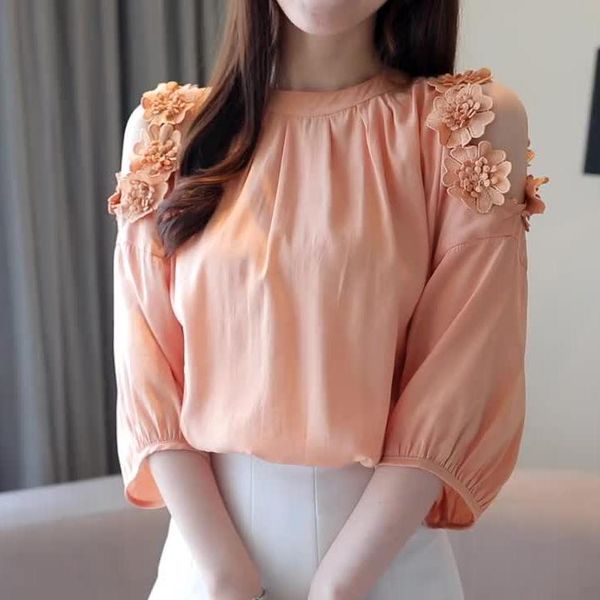 women's blouses & shirts 2021 summer flower off-shoulder chiffon shirt short-sleeved korean loose blouse women, White
women's blouses & shirts 2021 summer flower off-shoulder chiffon shirt short-sleeved korean loose blouse women, White