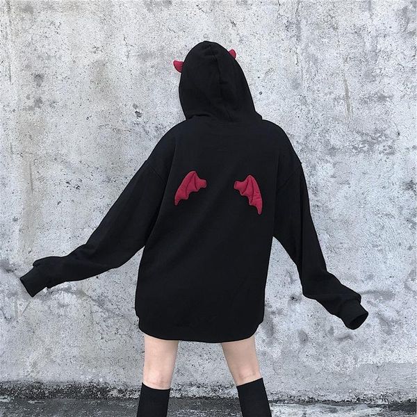 women's hoodies & sweatshirts 2021 autumn winter women hooded punk black gothic devil horn chic hodies pullover anime kawaii cute femal
women's hoodies & sweatshirts 2021 autumn winter women hooded punk black gothic devil horn chic hodies pullover anime kawaii cute femal