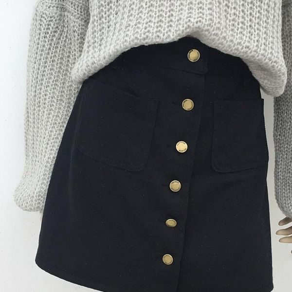 lism denim short summer womens skirt a line single button high waist slim pocket causal mini with, Black
lism denim short summer womens skirt a line single button high waist slim pocket causal mini with, Black