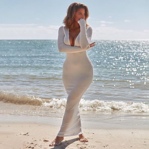 casual dresses wllwlp european v-neck long sleeve beach dress women solid color perspective slim summer clothes a583, Black;gray
casual dresses wllwlp european v-neck long sleeve beach dress women solid color perspective slim summer clothes a583, Black;gray
