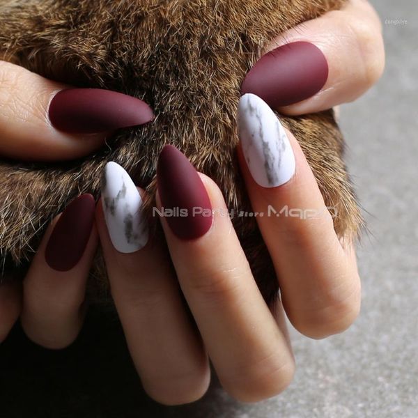 marble texture fake nails nude matte nail customized pink diy stiletto false red medium jazz white black1, Red;gold
marble texture fake nails nude matte nail customized pink diy stiletto false red medium jazz white black1, Red;gold