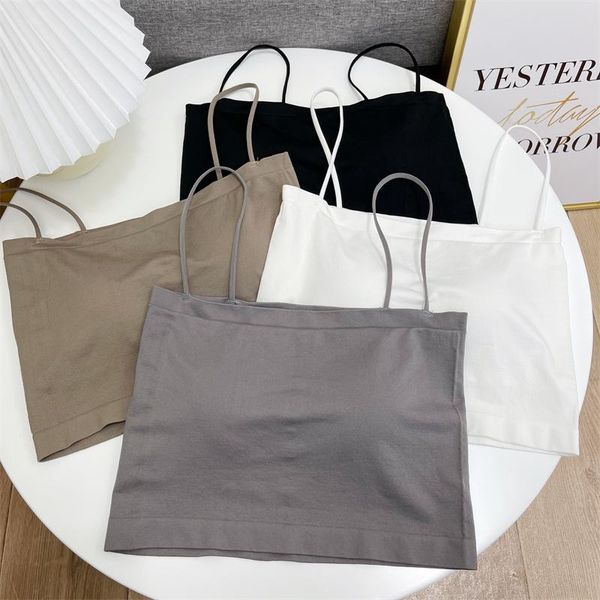 women's tanks & camis 2021 summer crop elastic cotton padded chest sleeveless short cozy tank bar, White 
women's tanks & camis 2021 summer crop elastic cotton padded chest sleeveless short cozy tank bar, White