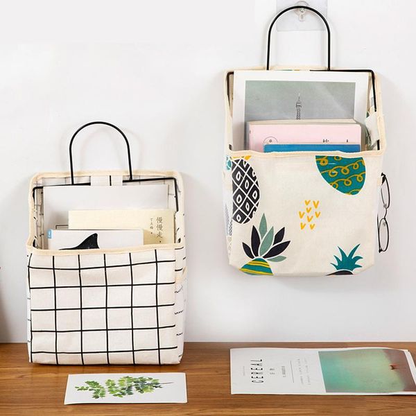 storage bags wall mounted sundries organizer cotton linen hanging bag with hook living room magazine holder home supplies
storage bags wall mounted sundries organizer cotton linen hanging bag with hook living room magazine holder home supplies