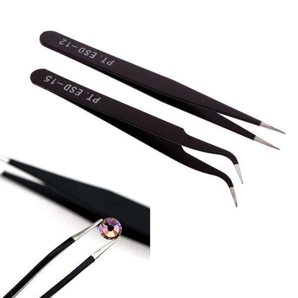 nail art kits 2pcs/lot anti-static precision tweezers set tip curved straight tweezer stainless multifunction manicure tools
nail art kits 2pcs/lot anti-static precision tweezers set tip curved straight tweezer stainless multifunction manicure tools