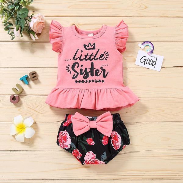 clothing sets 2pcs baby girl 2021 summer clothes, ruffle sleeve letter print + floral bloomers set, White
clothing sets 2pcs baby girl 2021 summer clothes, ruffle sleeve letter print + floral bloomers set, White