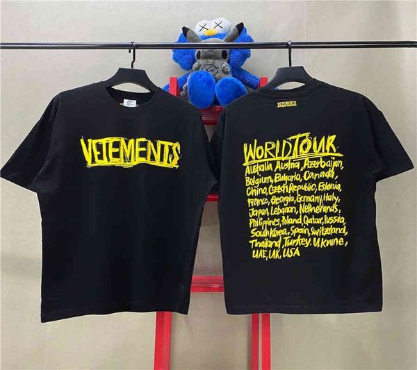 casual dresses 2021 vetements shirt graffiti yellow letters world tour city coordinate t from women of men cotton vtm t-shirts, Black;gray
casual dresses 2021 vetements shirt graffiti yellow letters world tour city coordinate t from women of men cotton vtm t-shirts, Black;gray