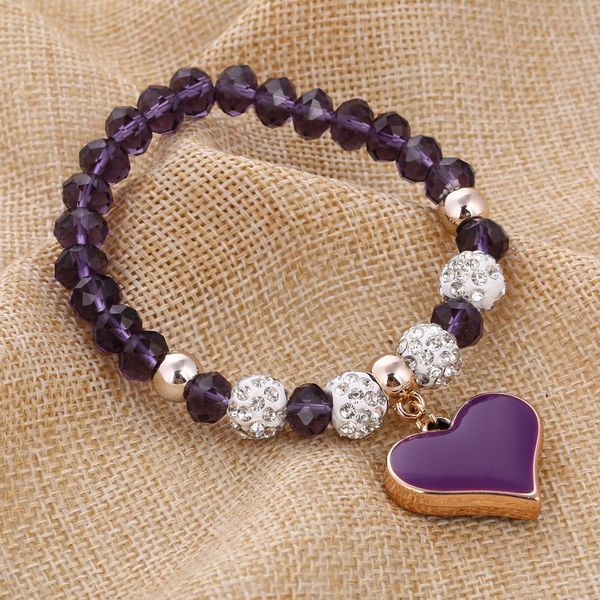 crystal butterful bracelet & bangle elastic heart bracelets strand for women handmade shambhala beads pulseira masculina, Black
crystal butterful bracelet & bangle elastic heart bracelets strand for women handmade shambhala beads pulseira masculina, Black