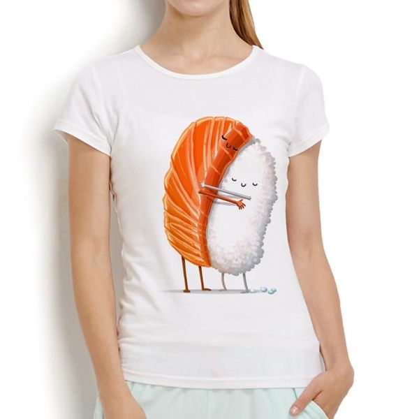 women's t-shirt cute salmon hug rice sushi funny t shirt women summer white casual short sleeve kawaii tshirt femme
women's t-shirt cute salmon hug rice sushi funny t shirt women summer white casual short sleeve kawaii tshirt femme