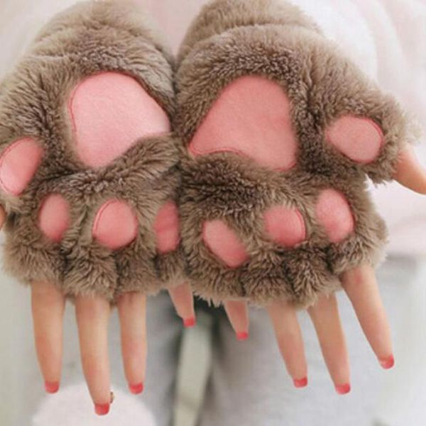 five fingers gloves women cute cat claw plush mittens warm soft short fingerless fluffy bear costume half finger party gift, Blue;gray
five fingers gloves women cute cat claw plush mittens warm soft short fingerless fluffy bear costume half finger party gift, Blue;gray