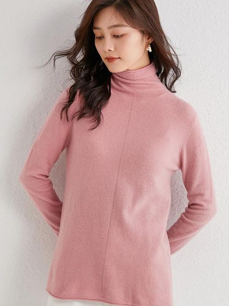 women's sweaters libral turtleneck median line sweater 100% wool semi-worsted jumper pure pullover full sleeve 2021 soft color, White;black
women's sweaters libral turtleneck median line sweater 100% wool semi-worsted jumper pure pullover full sleeve 2021 soft color, White;black