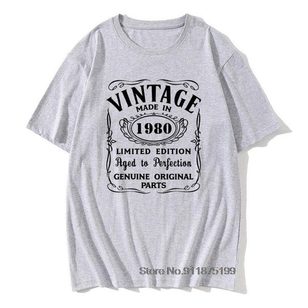 men's t-shirts in 1980 all original parts t shirt 41th birthday gift design cotton retro tshirts male vintage husband's tee, White;black
men's t-shirts in 1980 all original parts t shirt 41th birthday gift design cotton retro tshirts male vintage husband's tee, White;black
