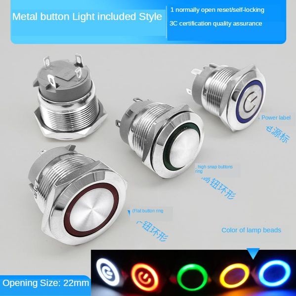 smart home control 1pc 22mm metal button switch momentary self reset/locking latching waterproof led warning indicator light signal lamp pil
smart home control 1pc 22mm metal button switch momentary self reset/locking latching waterproof led warning indicator light signal lamp pil