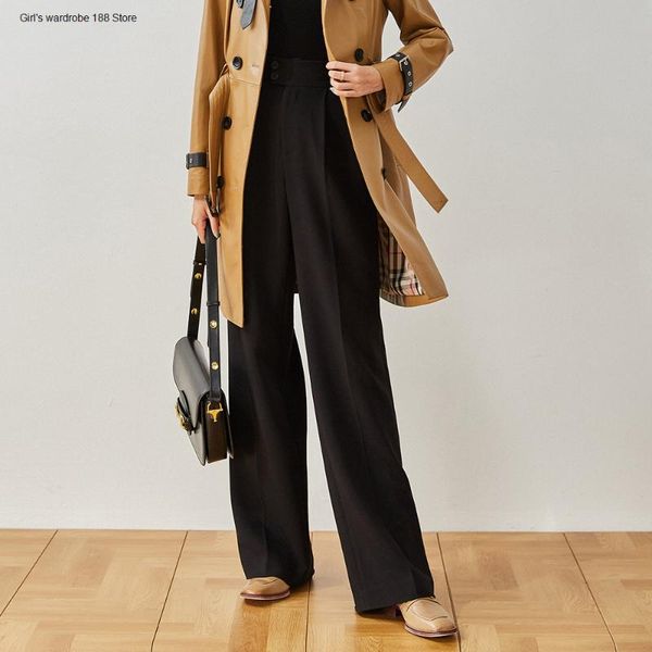 women's pants & capris autumn and winter fashion temperament elastic wide waist head mop floor leg loose slimming black long women, Black;white
women's pants & capris autumn and winter fashion temperament elastic wide waist head mop floor leg loose slimming black long women, Black;white