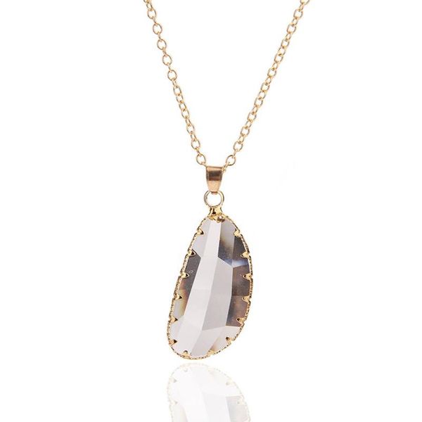 pendant necklaces 2021 fashion jewelry simple gold chain transparent crystal necklace sautoir femme long collier choker women, Silver
pendant necklaces 2021 fashion jewelry simple gold chain transparent crystal necklace sautoir femme long collier choker women, Silver