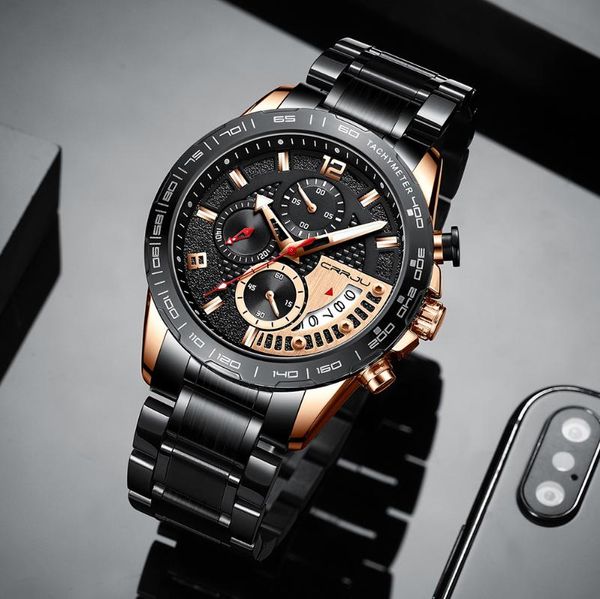 wristwatches crrju men watch fashion sport waterproof chronograph male satianless steel wristwatch relogio masculino, Slivery;brown
wristwatches crrju men watch fashion sport waterproof chronograph male satianless steel wristwatch relogio masculino, Slivery;brown