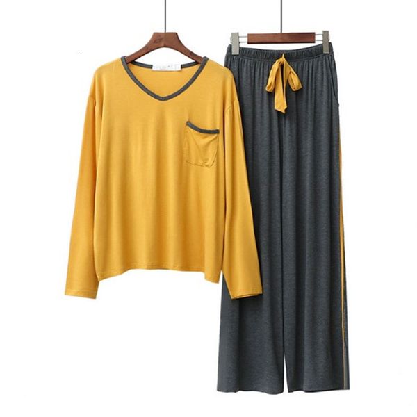 women's sleepwear modal pajamas autumn winter long sleeve trousers pyjamas women korean v-neck loose casual homewear set pijama mu, Black;red
women's sleepwear modal pajamas autumn winter long sleeve trousers pyjamas women korean v-neck loose casual homewear set pijama mu, Black;red