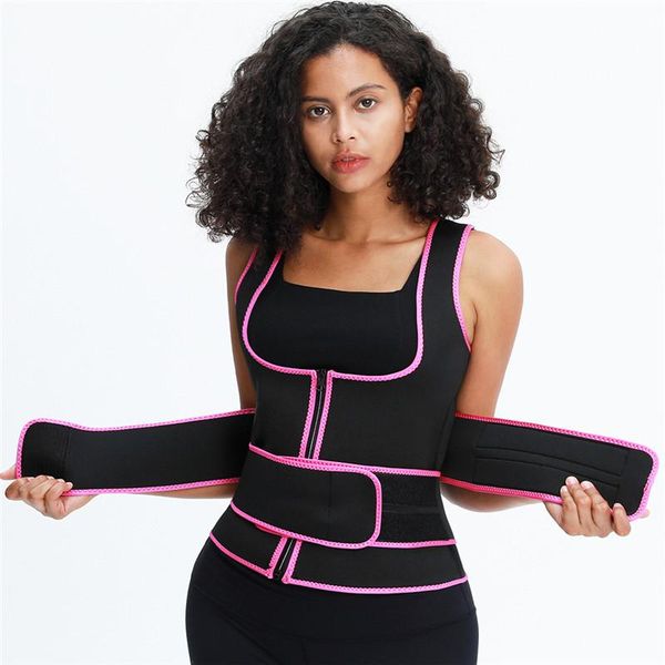 women's shapers women jogging wear sauna sweat neoprene body shaper workout adjustable double belt waist trainer vest slimming fitness, Black;white
women's shapers women jogging wear sauna sweat neoprene body shaper workout adjustable double belt waist trainer vest slimming fitness, Black;white