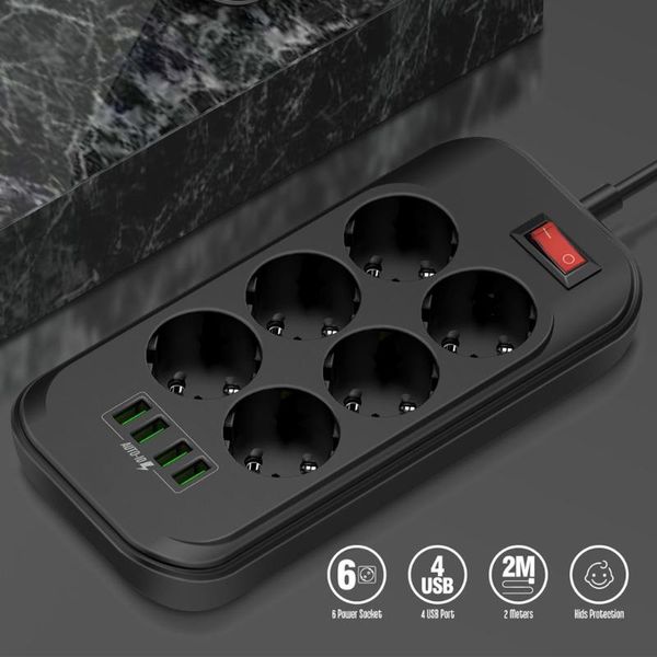 smart power plugs 4 usb phone charger multiple sockets 6 eu outlet strip for home/restaurant charging mobile
smart power plugs 4 usb phone charger multiple sockets 6 eu outlet strip for home/restaurant charging mobile