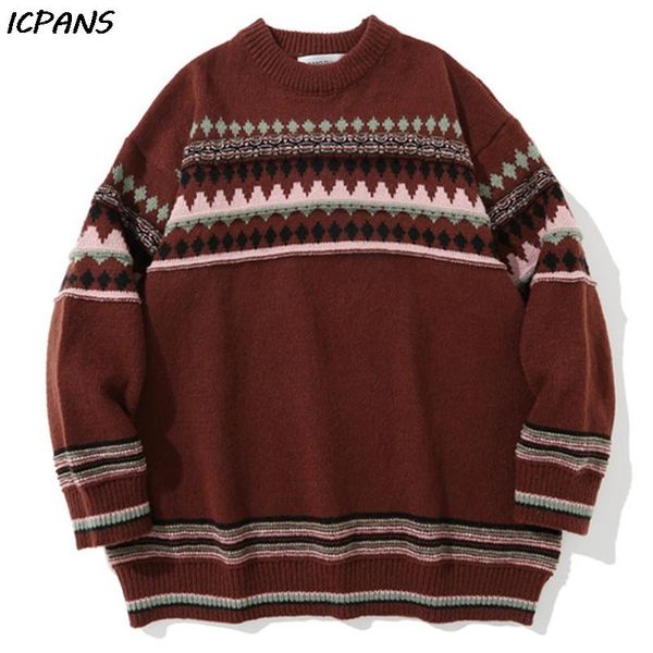 men's sweaters streetwear hip hop colliding stripe sweater men pullover pattern knitted harajuku loose fashion knit outwear male, White;black
men's sweaters streetwear hip hop colliding stripe sweater men pullover pattern knitted harajuku loose fashion knit outwear male, White;black