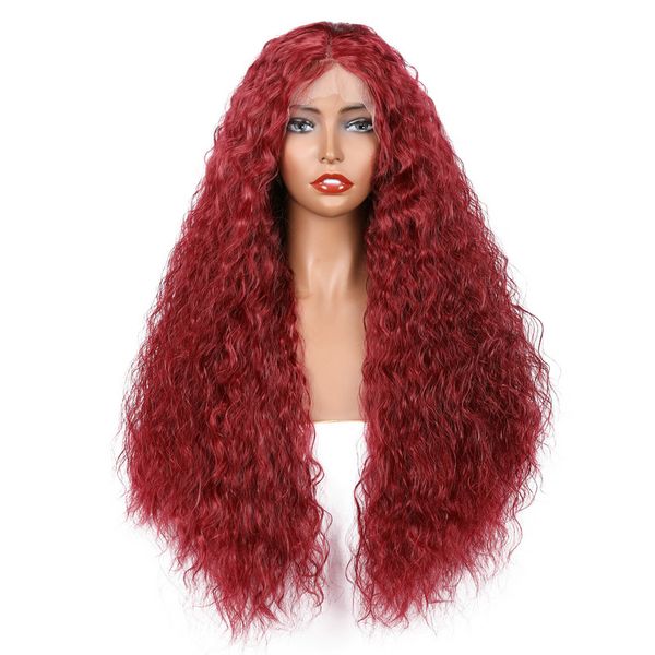 lx brand 26inch 180%density burgundy long curly synthetic lace front wig for women with baby hair heat resistant fiber hair daily wigsfactor, Black
lx brand 26inch 180%density burgundy long curly synthetic lace front wig for women with baby hair heat resistant fiber hair daily wigsfactor, Black