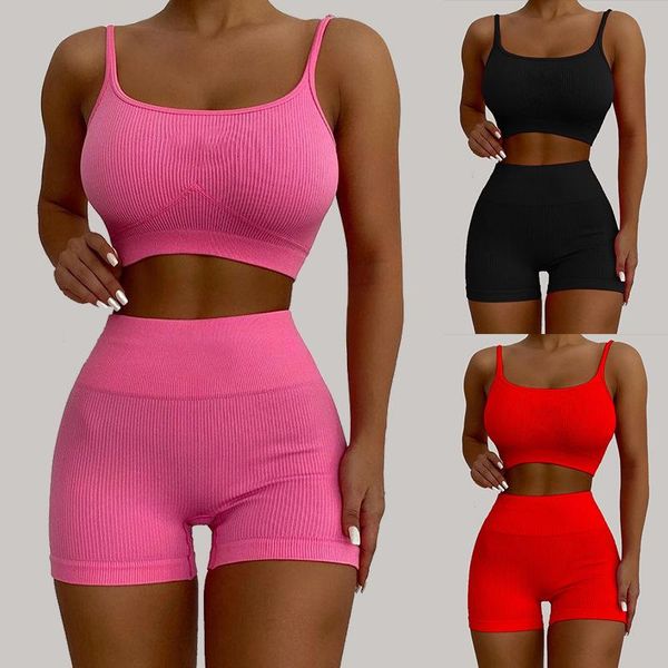 women's tracksuits summer 2021 solid color sports yoga tank shorts suit strapless stretchy wear, Gray
women's tracksuits summer 2021 solid color sports yoga tank shorts suit strapless stretchy wear, Gray