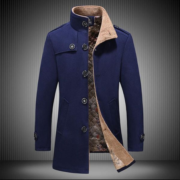 men's wool & blends autumn winter man coats slim buttons thicken warm vintage handsome outdoor simple all-match fashion casual outerwea, Black
men's wool & blends autumn winter man coats slim buttons thicken warm vintage handsome outdoor simple all-match fashion casual outerwea, Black