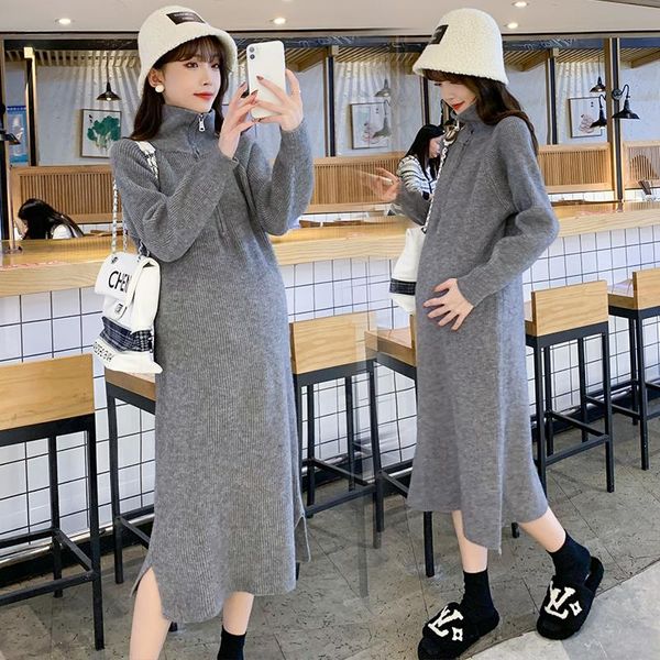 maternity dresses 310# autumn winter thicken warm knitted long dress chic casual loose sweaters clothes for pregnant women pregnancy, White
maternity dresses 310# autumn winter thicken warm knitted long dress chic casual loose sweaters clothes for pregnant women pregnancy, White