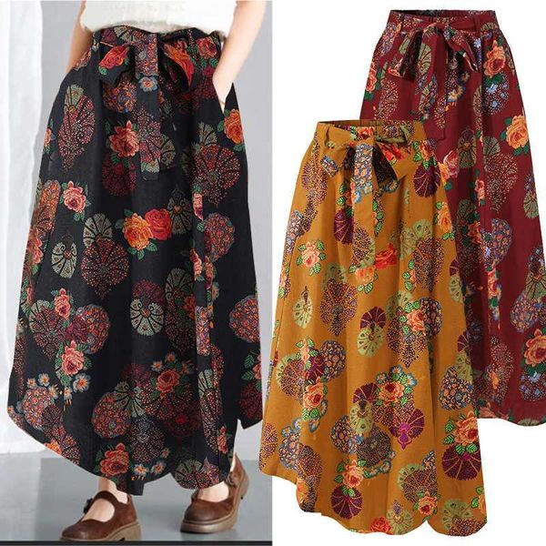 skirts women's spring floral sundress zanzea vintage print maxi casual high waist long vestidos female belted robe plus size 5xl, Black
skirts women's spring floral sundress zanzea vintage print maxi casual high waist long vestidos female belted robe plus size 5xl, Black