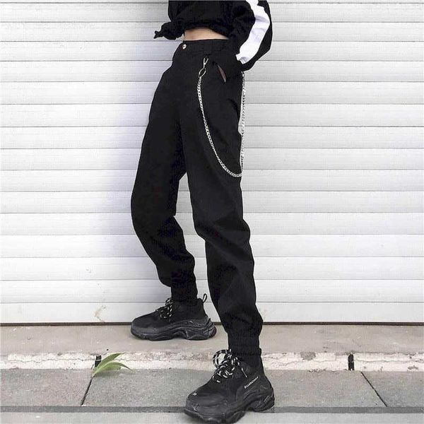 women's cargo trousers hip-hop street dance chain feet casual overalls jue pants female pop song and costumes cool 210526, Black;white
women's cargo trousers hip-hop street dance chain feet casual overalls jue pants female pop song and costumes cool 210526, Black;white