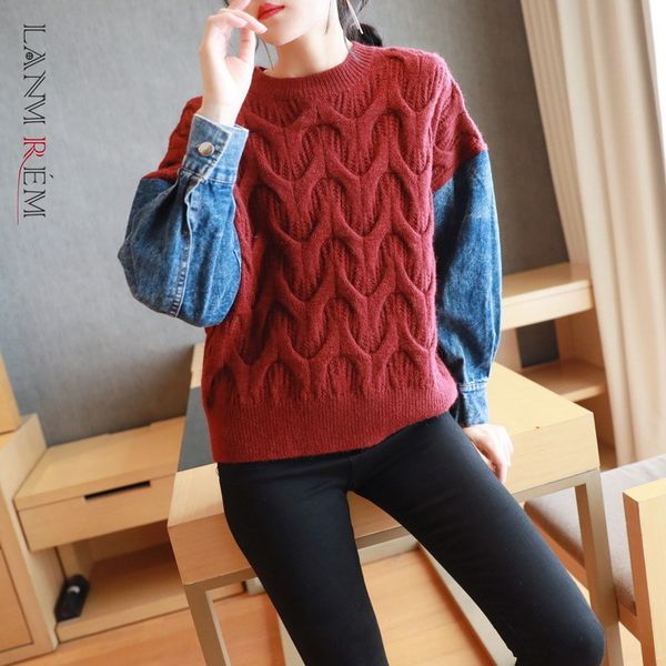 pullover sweater autumn winter thickened bottom knitted shirt long sleeve women's loose coarse twist sweater 210507, White;black
pullover sweater autumn winter thickened bottom knitted shirt long sleeve women's loose coarse twist sweater 210507, White;black
