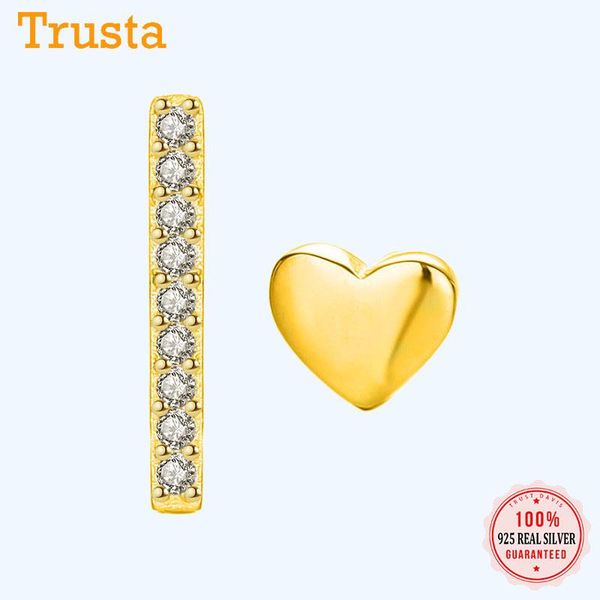 stud trustdavis real 925 sterling silver sweet asymmetric heart stick cz earrings for women wedding valentine's day jewelry h116, Golden;silver
stud trustdavis real 925 sterling silver sweet asymmetric heart stick cz earrings for women wedding valentine's day jewelry h116, Golden;silver