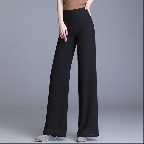 summer chiffon solid color womens capris high waist wide leg casual long trousers loose korean ol work plus size, Black;white
summer chiffon solid color womens capris high waist wide leg casual long trousers loose korean ol work plus size, Black;white